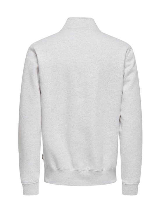 Only & Sons - OnsCeres Half Zip -collegepaita - SUPER LIGHT GREY MELANGE | Stockmann - photo 2