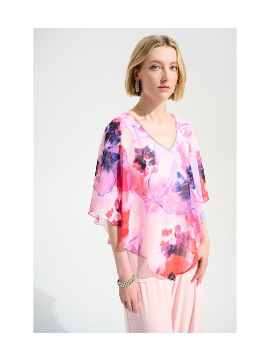 Joseph Ribkoff - Pontšolõikeline pluus Silky Floral Print Poncho - 4504 MULTI/PETAL PINK | Stockmann - photo 2