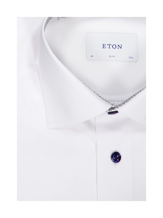 Eton - Slim Fit Geometric Effect Signature Twill -kauluspaita - 00 WHITE | Stockmann - photo 2