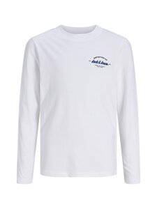 JACK & JONES junior - JjBrandon Crew Neck -paita - BRIGHT WHITE PRINT:SMALL PRINT | Stockmann