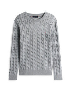Tommy Hilfiger - Palmikkoes kampsun Classic Cotton - P91 MEDIUM GREY HEATHER | Stockmann