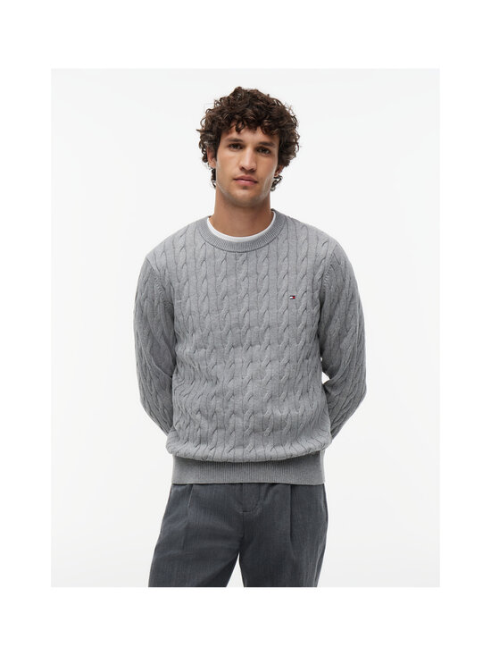 Tommy Hilfiger - Palmikkoes kampsun Classic Cotton - P91 MEDIUM GREY HEATHER | Stockmann - photo 6
