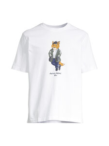 Maison Kitsuné - Weekend Fox Comfort t-paita - WHITE | Stockmann