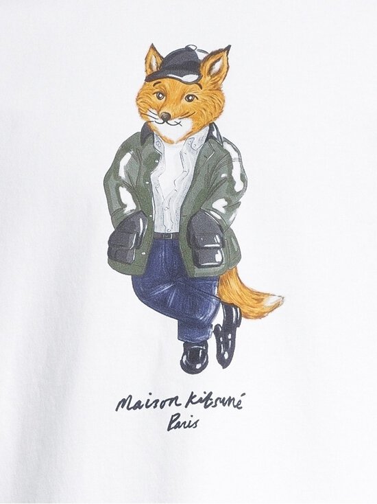 Maison Kitsuné - Weekend Fox Comfort t-paita - WHITE | Stockmann - photo 4