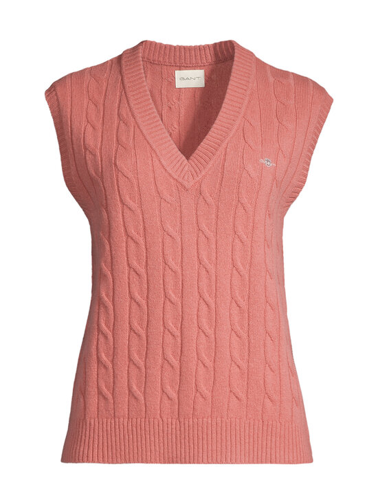 GANT - Lambswool pīnīšu adījuma veste - 654 FADED BRICK | Stockmann - photo 1