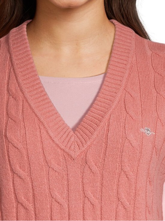 GANT - Lambswool pīnīšu adījuma veste - 654 FADED BRICK | Stockmann - photo 4