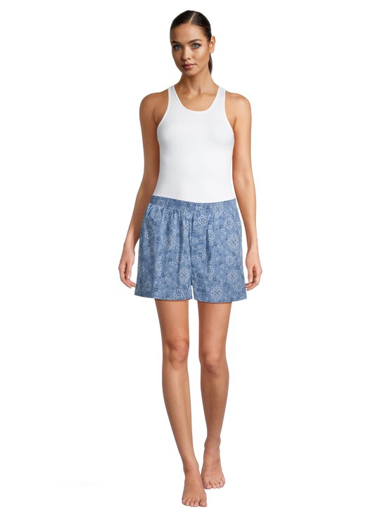 SKIMS - Cotton Poplin Sleep Tank And Boxer Set pidžamas tops un šorti - ARCTIC SNOW BANDANA | Stockmann - photo 4