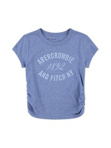 Abercrombie & Fitch - 1892 Ruched t-paita - UGC-ANF COLONY BLUE HEATHER | Stockmann