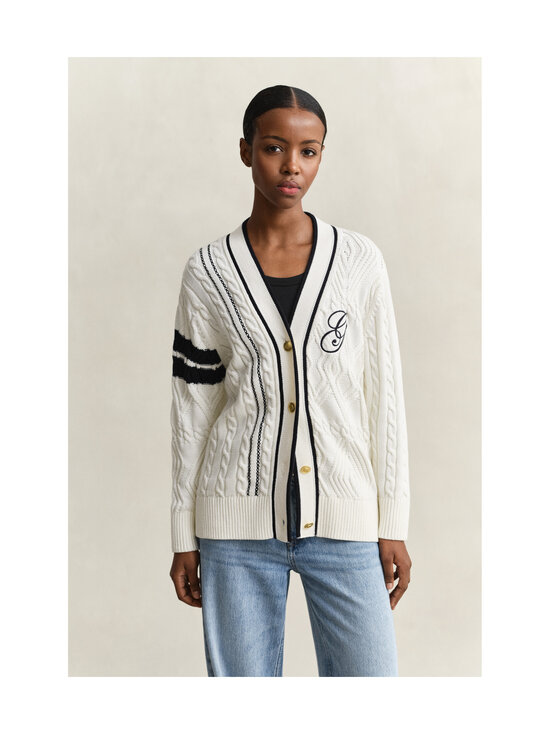 GANT - Palmikkoes kardigan Varsity - 113 EGGSHELL | Stockmann - photo 2