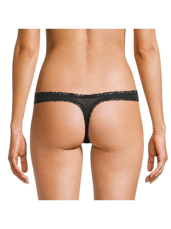 SKIMS - Cotton Pointelle Lace Trim -stringit - SOOT TONAL | Stockmann - photo 3