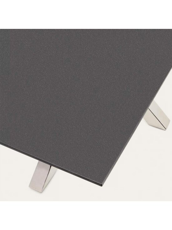Kave Home - Argo-ruokapöytä musta lasi / kromi 90 x 160 cm - BLACK | Stockmann - photo 3