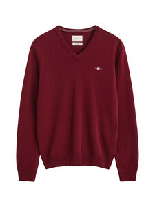 GANT - Superfine Lambswool V-neck -neule - 604 PLUMPED RED | Stockmann