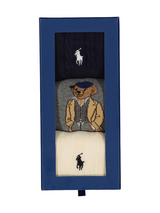 Polo Ralph Lauren - Polo Bear zeķes, 3-pāri - NAVY/GREY HTR/IVORY - photo 3 Polo Ralph Lauren - Polo Bear zeķes, 3-pāri - NAVY/GREY HTR/IVORY | Stockmann - photo 3