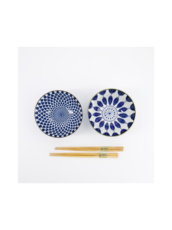 Tokyo Design Studio - Mixed Tayo Giftset -kulhot & syömäpuikot 2-pack - BLUE/WHITE | Stockmann - photo 2