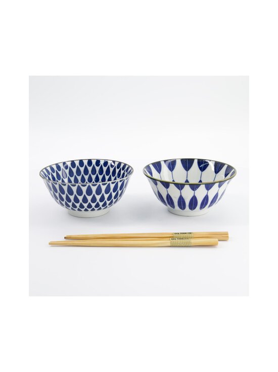 Tokyo Design Studio - Mixed Tayo Giftset -kulhot & syömäpuikot 2-pack - BLUE/WHITE | Stockmann - photo 3