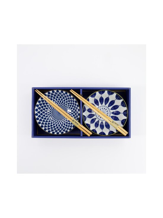 Tokyo Design Studio - Mixed Tayo Giftset -kulhot & syömäpuikot 2-pack - BLUE/WHITE | Stockmann - photo 4