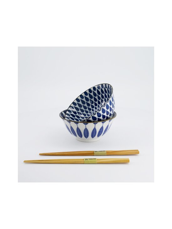 Tokyo Design Studio - Mixed Tayo Giftset -kulhot & syömäpuikot 2-pack - BLUE/WHITE | Stockmann - photo 5