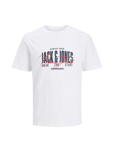 JACK & JONES junior - JjAero Crew Neck T-krekls - BRIGHT WHITE DETAIL:BIG PRINT | Stockmann