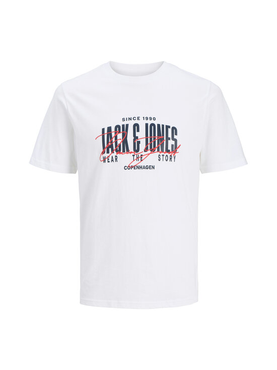 JACK & JONES junior - JjAero Crew Neck T-krekls - BRIGHT WHITE DETAIL:BIG PRINT | Stockmann - photo 1