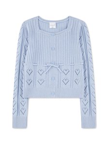 Abercrombie & Fitch - AFG Babydoll Heart Stitch -neuletakki - B0G-KENTUCKY BLUE | Stockmann
