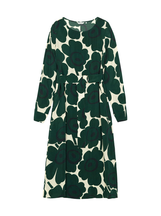Marimekko - Satunnainen Unikko -mekko - 616 DARK GREEN, LIGHT YELLOW | Stockmann - photo 1