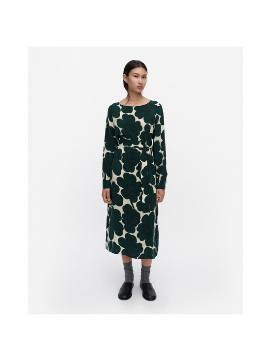 Marimekko - Satunnainen Unikko -mekko - 616 DARK GREEN, LIGHT YELLOW | Stockmann - photo 3