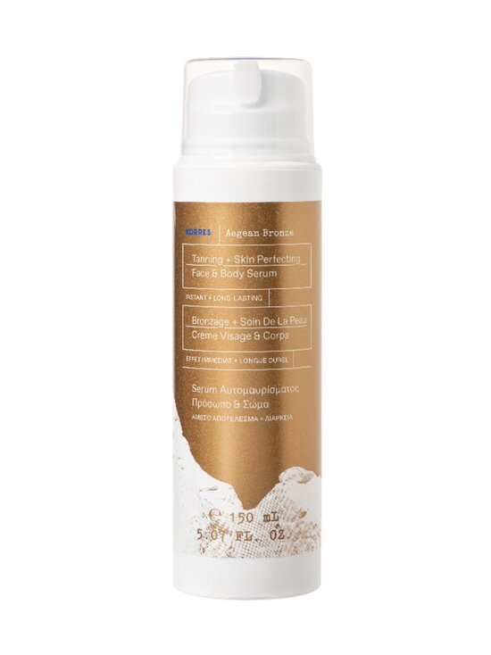 Aegean Bronze Tanning Serum Medium Shade -itseruskettava seerumi kasvoille ja vartalolle 150 ml