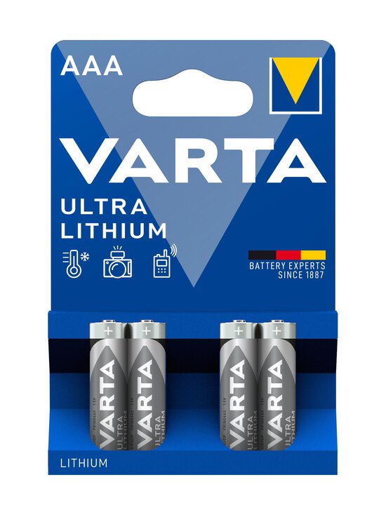 Varta - Ultra Lithium AAA -paristo 4 kpl - GREY | Stockmann - photo 1
