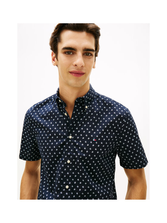 Tommy Hilfiger - Flex kokvilnas krekls ar apkakli - 0GY DESERT SKY / ALLOVER | Stockmann - photo 4