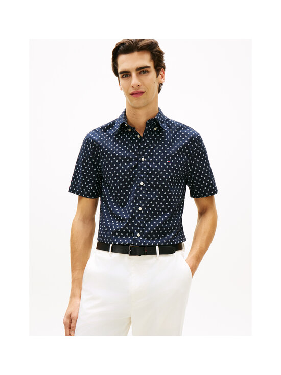 Tommy Hilfiger - Flex kokvilnas krekls ar apkakli - 0GY DESERT SKY / ALLOVER | Stockmann - photo 5