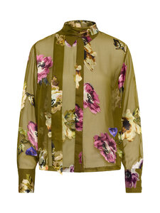 Gestuz - Pluus GZdarcia - 160 OLIVE GREEN FLOWER | Stockmann