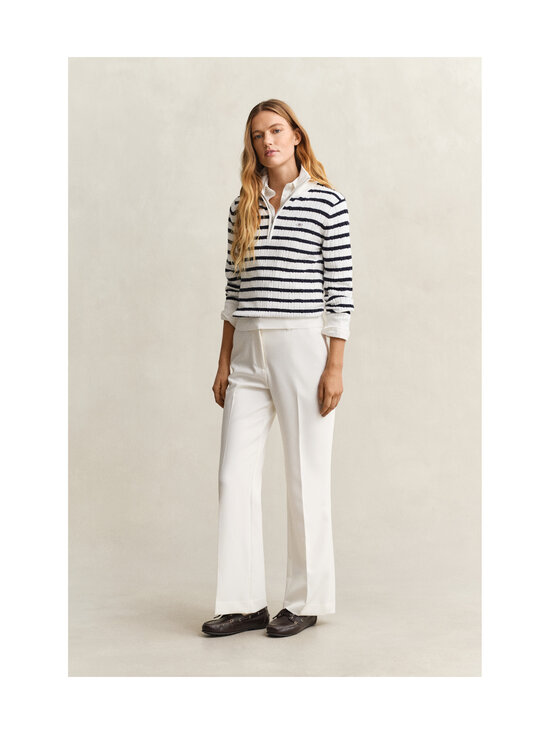 GANT - Stretch Cotton Stripe Half Zip -palmikkoneulepusero - 113 EGGSHELL | Stockmann - photo 5