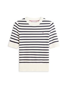 Tommy Hilfiger - Jersey Fine krekls - 04S IVORY PETAL/DARK N NAVY STP | Stockmann