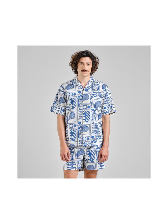 Dedicated - Marstrand Relaxed Fit -kauluspaita - OCEAN SQUARES OAT WHITE | Stockmann - photo 2