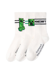 Lindex - Minecraft Sport zeķes 3-pāri - 70 WHITE | Stockmann