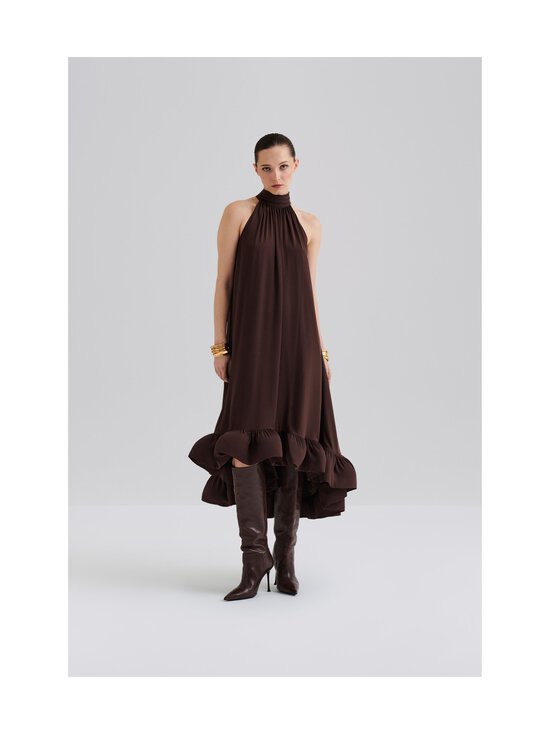 Malina - Sabrina Halterneck Ruffled Maxi svētku kleita - CHOCOLATE - photo 2 Malina - Sabrina Halterneck Ruffled Maxi svētku kleita - CHOCOLATE | Stockmann - photo 2