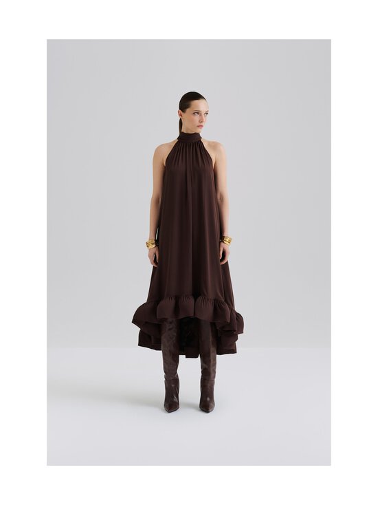 Malina - Sabrina Halterneck Ruffled Maxi svētku kleita - CHOCOLATE - photo 4 Malina - Sabrina Halterneck Ruffled Maxi svētku kleita - CHOCOLATE | Stockmann - photo 4