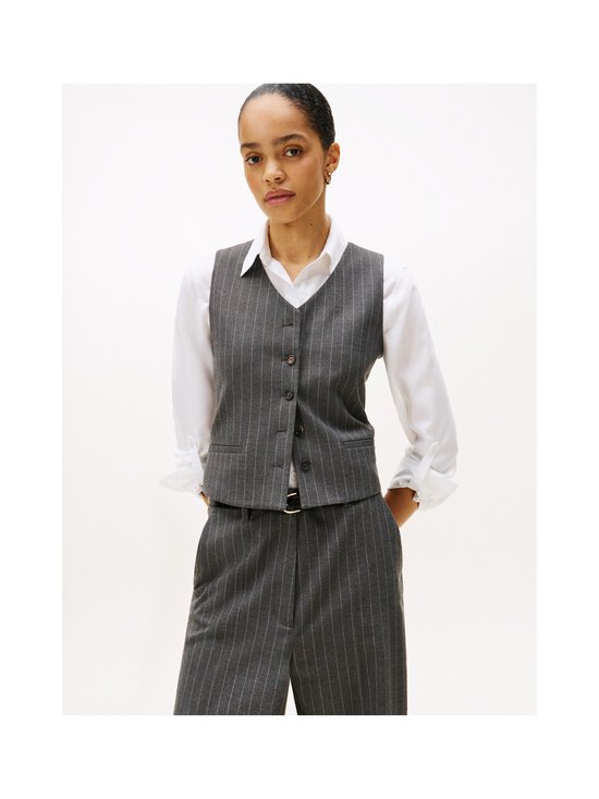 Tommy Hilfiger - Pinstripe Tailored -liivi - 0CT MID GREY HEATHER PINSTRIPE | Stockmann - photo 3
