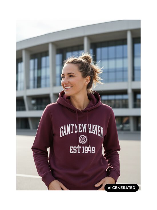 GANT - Regular Graphic -huppari - 667 DARKENED WINE | Stockmann - photo 2