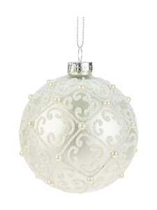 Weiste - Glitter & Pearls Ornaments eglītes rotājums bumba - WHITE Weiste - Glitter & Pearls Ornaments eglītes rotājums bumba - WHITE | Stockmann