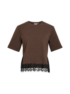 Vila - T-särk VmVivigdis - COFFEE BEAN DETAIL:BLACK LACE | Stockmann
