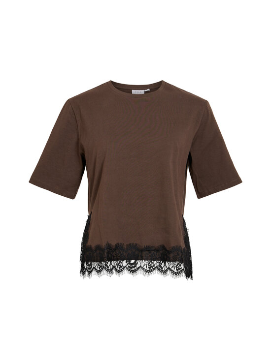 Vila - T-särk VmVivigdis - COFFEE BEAN DETAIL:BLACK LACE | Stockmann - photo 1
