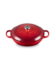 Le Creuset - Shallow Casserole Cerise -valurautapata 3,5 l, 30 cm - CERISE | Stockmann