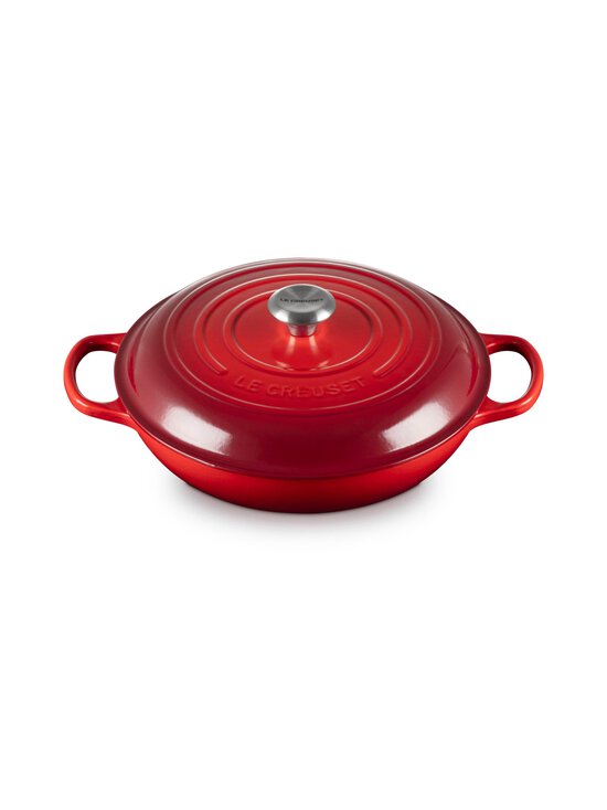 Le Creuset - Shallow Casserole Cerise -valurautapata 3,5 l, 30 cm - CERISE | Stockmann - photo 1