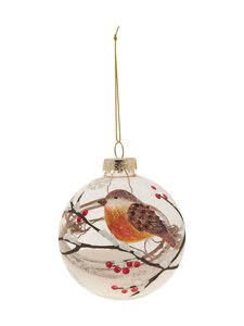 Casa Stockmann - Bird Pattern stikla bumba 7,9 cm - BROWN Casa Stockmann - Bird Pattern stikla bumba 7,9 cm - BROWN | Stockmann