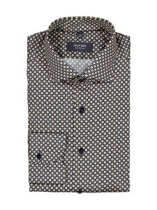 Olymp - Flower Print Tailored Fit krekls ar apkakli - 14 NACHTBLAU | Stockmann