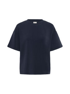 MY ESSENTIAL WARDROBE - HelleMW Embroidery Boxy t-paita - 120 DARK SAPPHIRE BLUE | Stockmann