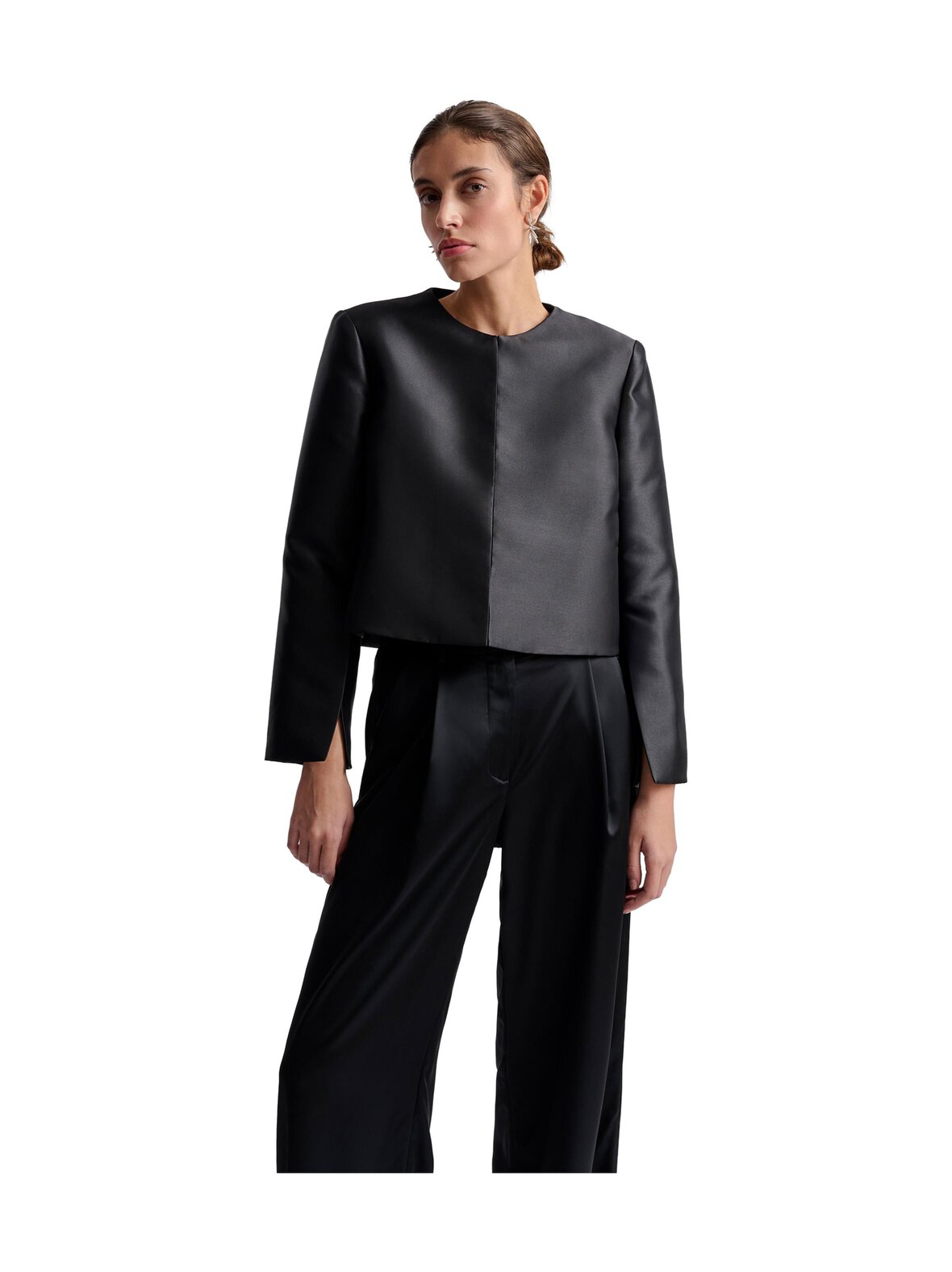 Ruthie Cropped -satiinipusero