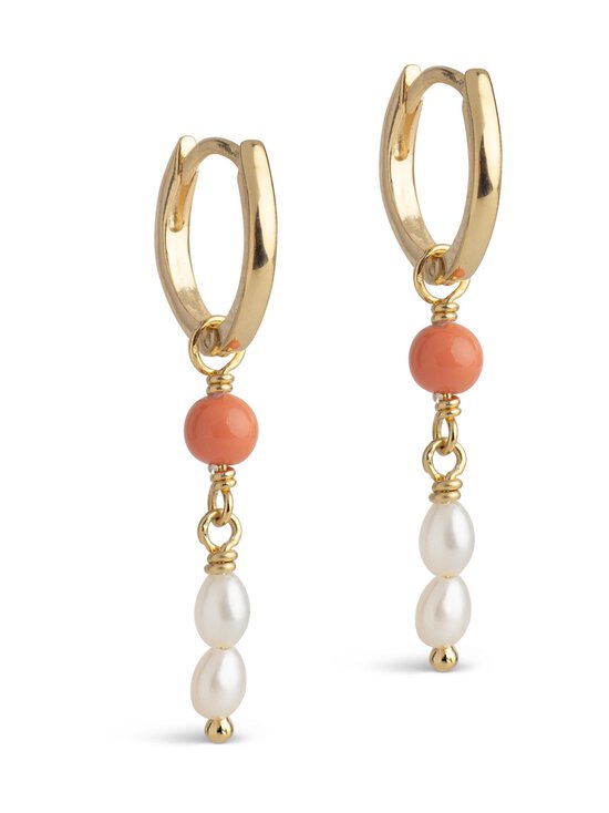 ENAMEL Copenhagen - Liva Hoops - kullatut korvakorut - LIGHT CORAL | Stockmann - photo 1