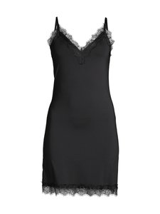 Rosemunde - Chemise W Straps nightgown - 010 BLACK | Stockmann